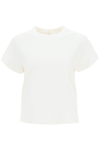 Agolde Anika Cap-sleeve Cotton T-shirt In Off White (white)
