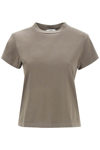 Agolde Anika Cap Sleeve T-shirt In Dark Brown (brown)