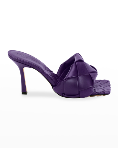 Bottega Veneta The Lido Sandals In Plum