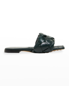 Bottega Veneta The Lido Intrecciato Leather Sandal In Inkwell