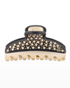 Alexandre De Paris Swarovski Crystal Studded Jaw Hair Clip In Black