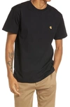Carhartt Embroidered Logo Cotton T-shirt In Black