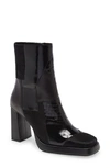 Jeffrey Campbell Maximal Lo Platform Bootie In Black Exotic Combo Calf Hair