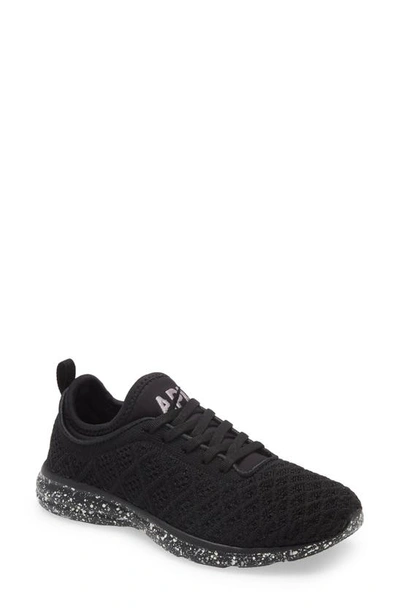 Apl Athletic Propulsion Labs Techloom Phantom Running Shoe In Black / Cement / Speckle