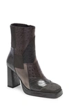 Jeffrey Campbell Maximal Lo Platform Bootie In Grey Exotic Combo Calf Hair