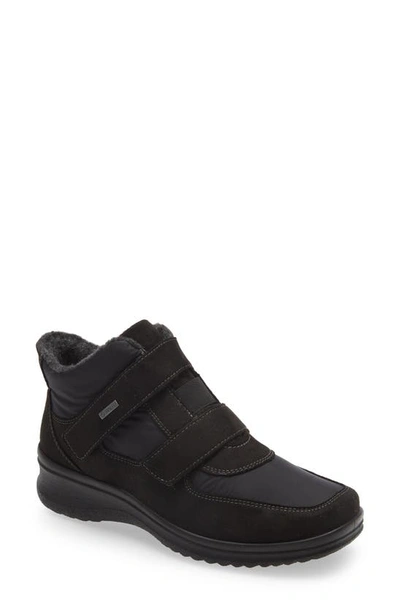 Ara Marion Faux Fur Waterproof Gore-tex® Sneaker In Black