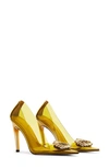 Good American Women's Cindy Jeweled Pointed Toe Pumps In Gold