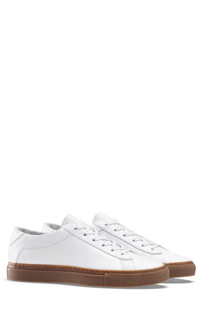 Koio Capri Leather Sneaker In White Gum