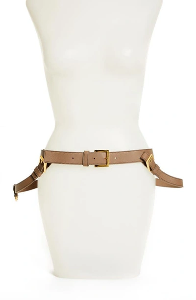 Jacquemus Le Ceinture Baudrier Leather Harness Belt In Light Brown