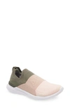 Apl Athletic Propulsion Labs Techloom Bliss Knit Running Shoe In Fatigue / Rose Dust / Creme