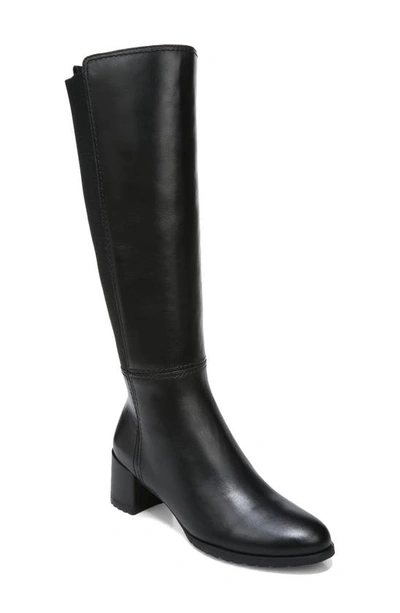 Naturalizer Brent Womens Leather Wide Calf Knee-high Boots In Black