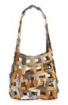 Sc103 Links Leather Shoulder Bag In Cosmic Sand