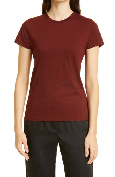 Vince Essential Long Sleeve Crewneck Tee In Dk Jasper
