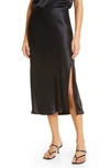 RAILS MAYA SATIN SIDE SLIT SKIRT,924-211A-001