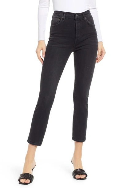 AGOLDE RILEY HIGH WAIST STRAIGHT LEG ORGANIC COTTON BLEND CROP JEANS,A056-1286