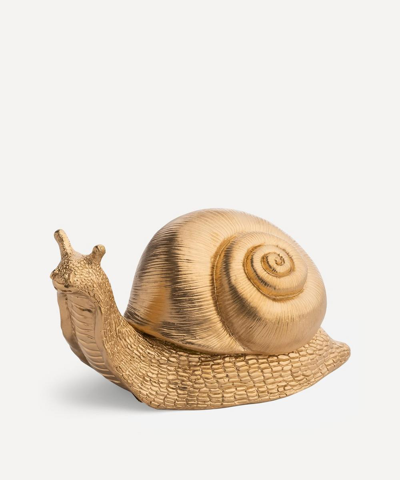 Klevering Snail Coin Bank In Gold