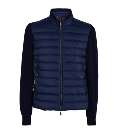 Moorer Quilted Cattaneo Jacket In Denim