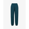 Adanola Logo-print Tapered Mid-rise Cotton-jersey Jogging Bottoms In Deep Teal