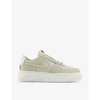 NIKE NIKE WOMENS BONE WHITE CORAL AIR FORCE 1 PIXEL LEATHER LOW-TOP TRAINERS,48603592