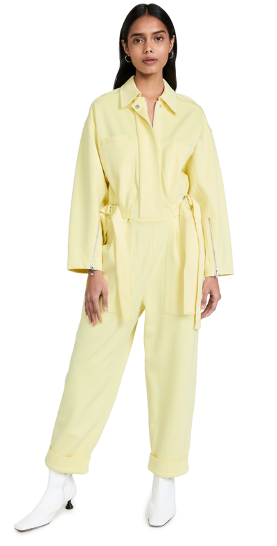 Phillip Lim Stretch Twill Utility Jumpsuit In Pale Yellow ModeSens