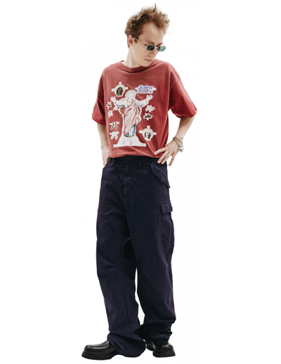 パンツ visvim EIGER SANCTION PANTS DMGD 2 navy Visvim Eiger Sanction Navy Pants Dmgd In Navy Blue | ModeSens