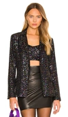 MILLY CONFETTI SEQUIN FITTED BLAZER,MILL-WO144