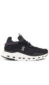 On Cloudnova Felt-trimmed Mesh Sneakers In Black