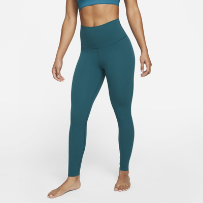 Nike Yoga Dri-fit Luxe Women's High-waisted 7/8 Infinalon Leggings In Midnight Turquoise,geode Teal