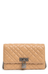 Zdnu Kurt Geiger Kurt Geiger Brixton Quilted Chain Wallet In Light/ Pastel Brown