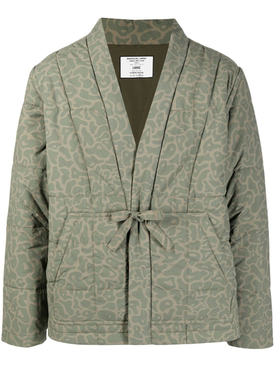 Maharishi Padded Tie-waist Jacket In Green