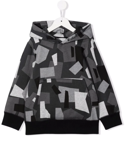 Stella Mccartney - Geometric Oversized Fleece Hoodie In Grey