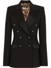 Dolce & Gabbana Double-breasted Fitted Suit Jacket In Black