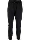 DSQUARED2 LOGO-PRINT TAPERED CROPPED TROUSERS