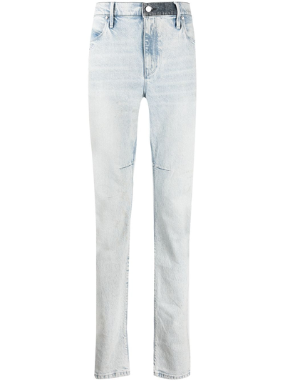 Rta High-rise Slim-cut Jeans In Blue