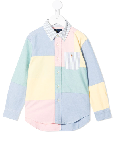 Ralph Lauren Kids' Patchwork Cotton Shirt In Multicolour