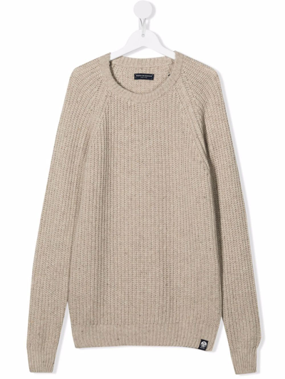 North Sails Teen Ribbed-knit Jumper In Neutrals