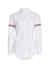 Thom Browne Classic Round Collar Shirt In White