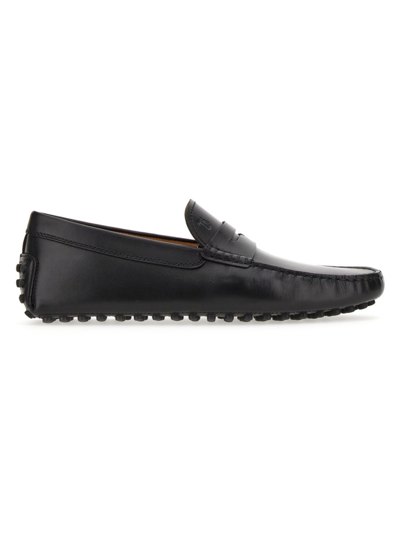 Tod's Nuovo Gommino Driver Loafers In Nero