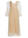 MONIQUE LHUILLIER WOMEN'S TULLE PUFF-SLEEVE COCKTAIL DRESS,400015746108