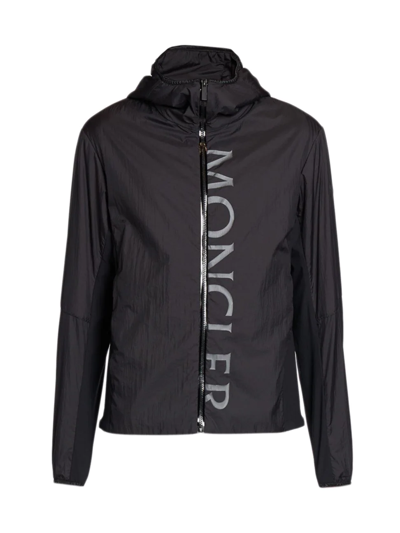 Moncler Ichiro Logo-print Ripstop Hooded Jacket In Black