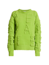 Bottega Veneta Woven Logo Crewneck Sweater In Caterpillar