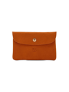 Il Bisonte Medium Snap Closure Leather Case In Orange