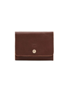 Il Bisonte Vacchetta Leather Carry-all Wallet In Dark Brown