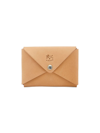 Il Bisonte Vacchetta Leather Envelope Card Case In Natural
