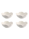 Bordallo Pinheiro Cabbage Cereal Bowl 4-piece Set In White