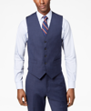 Tommy Hilfiger Men's Modern-fit Th Flex Stretch Suit Vest In Blue Sharkskin