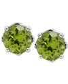 Macy's Rhodolite Garnet Stud Earrings (1-1/5 Ct. T.w.) In Sterling Silver (also In Opal, Citrine, White Top In Peridot