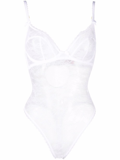 Agent Provocateur Floral-lace Cotton Body In White