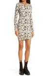 Rag & Bone Poppy Draped Mini Dress In Tan Snake