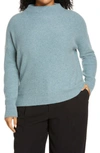 Vince Boiled Cashmere Funnel Neck Pullover In 466hoc-h Ocean